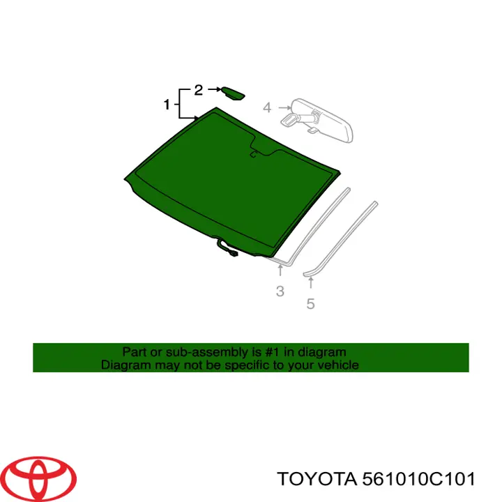 Купить 561010C101 Toyota Ветровое стекло