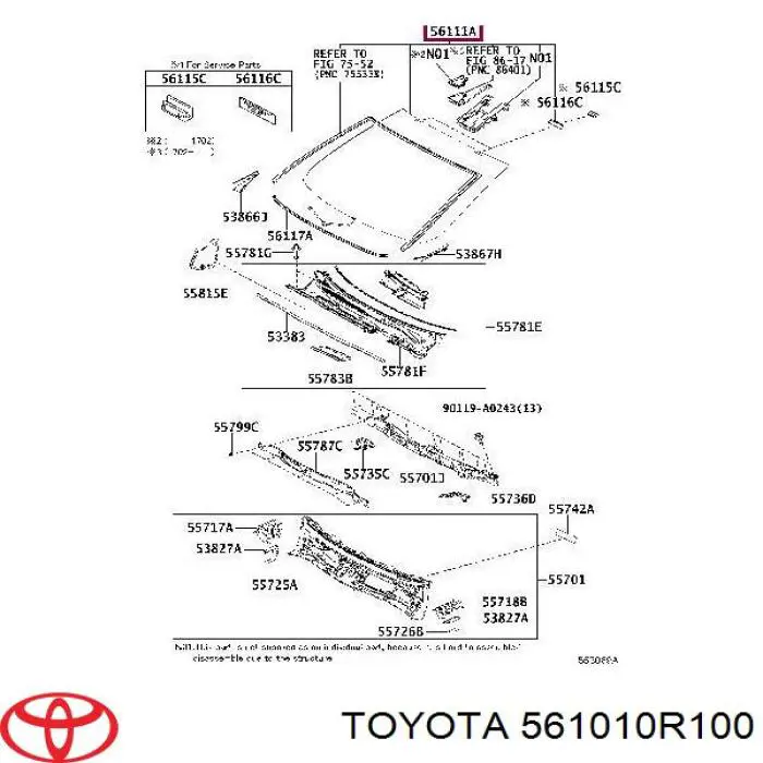 Лобовое стекло на Toyota Rav4 