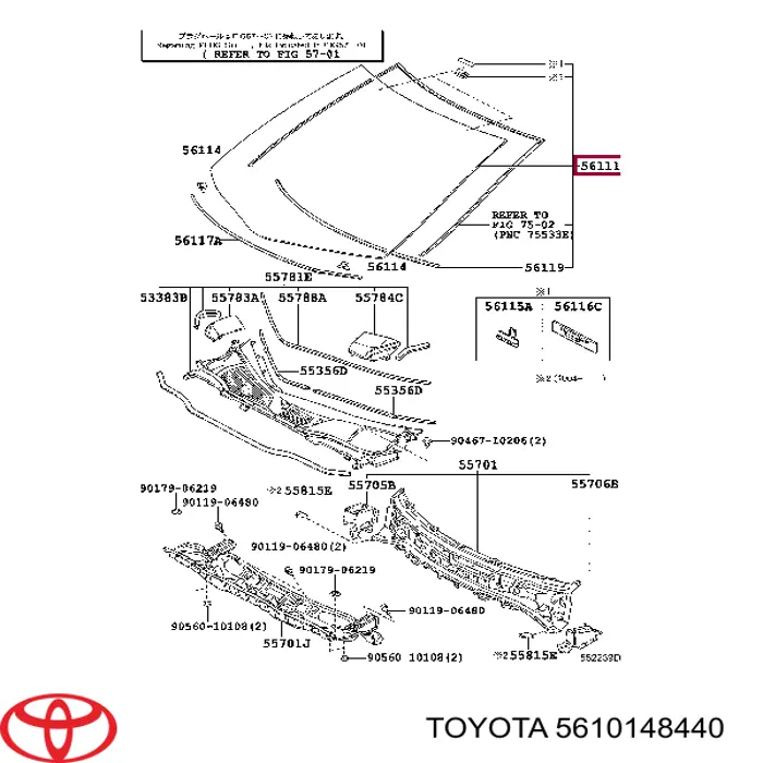 5610148440 Toyota pára-brisas