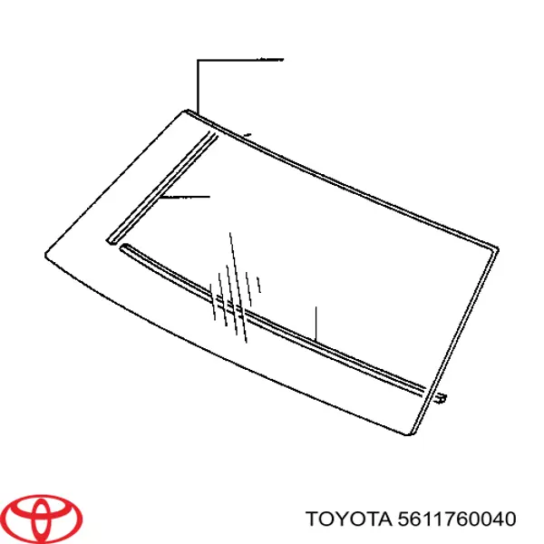 5611760040 Toyota уплотнитель лобового стекла верхний