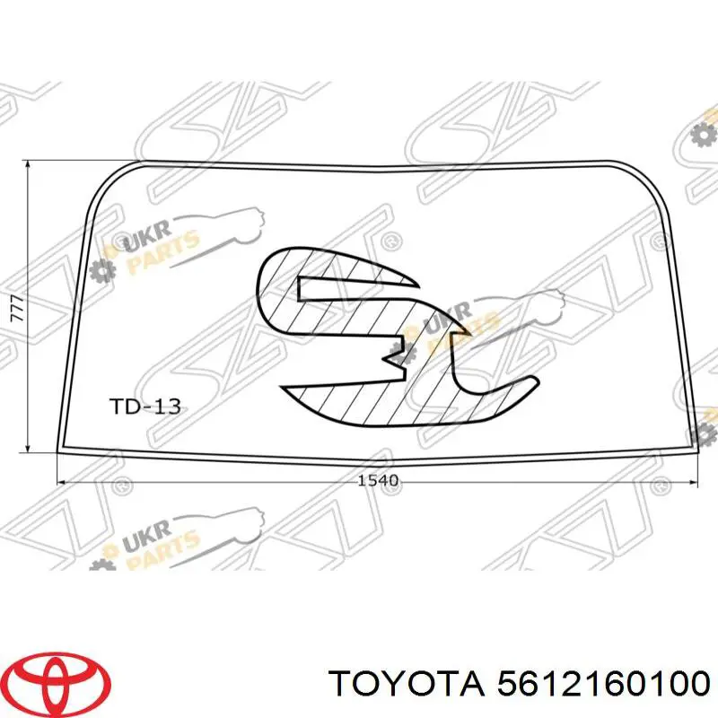 Купить 5612160100 Toyota Уплотнитель лобового стекла