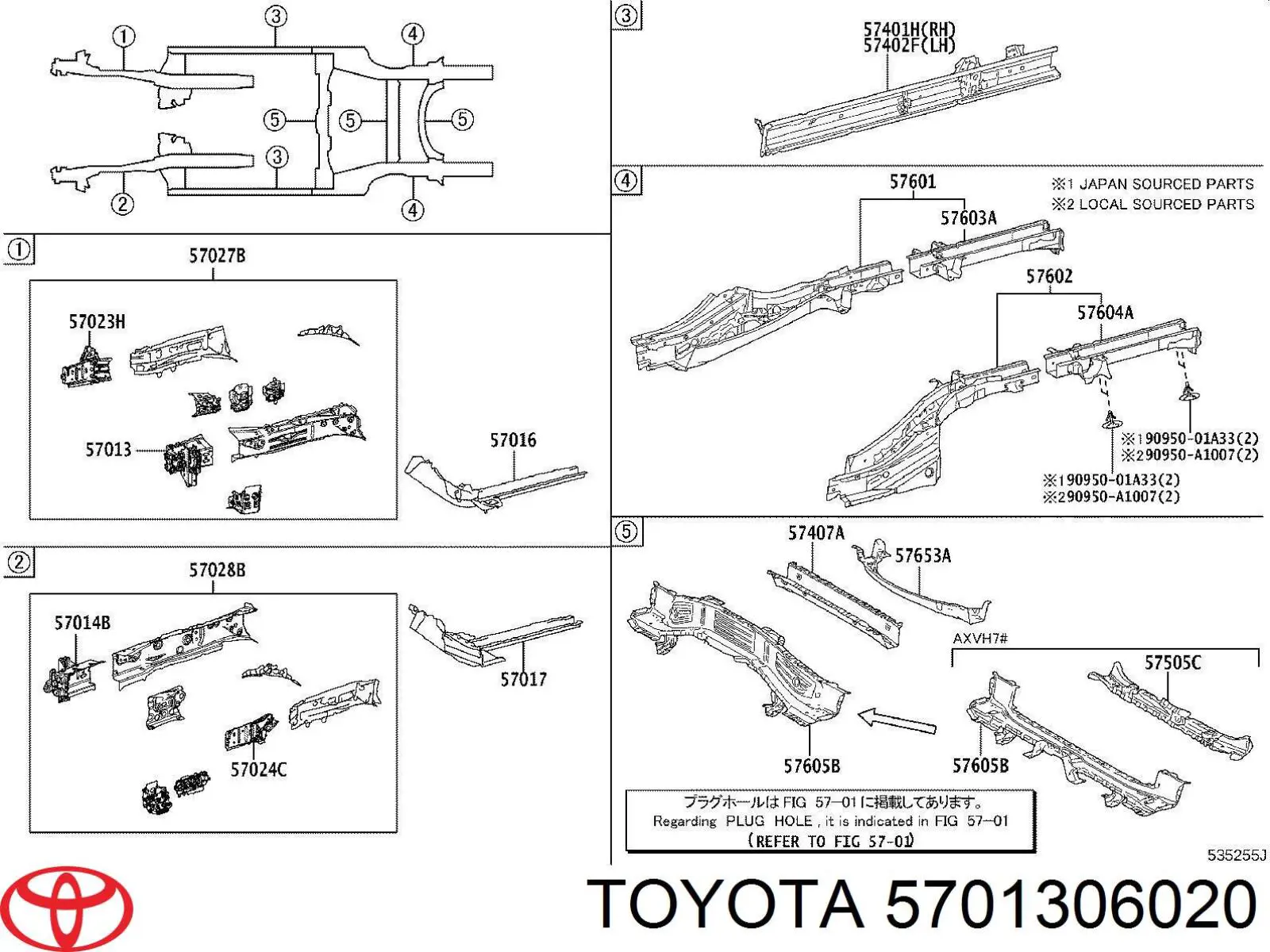  Кронштейн усилителя переднего бампера Toyota Camry 