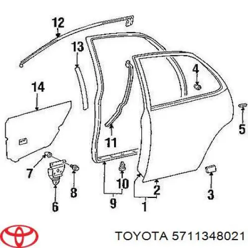5711348021 Toyota consola de reforçador do pára-choque dianteiro