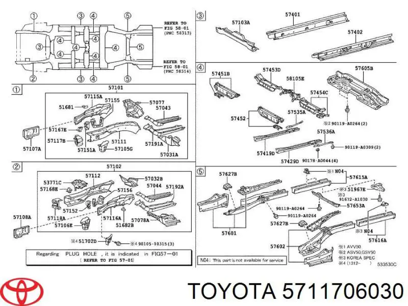  5711706030 Toyota