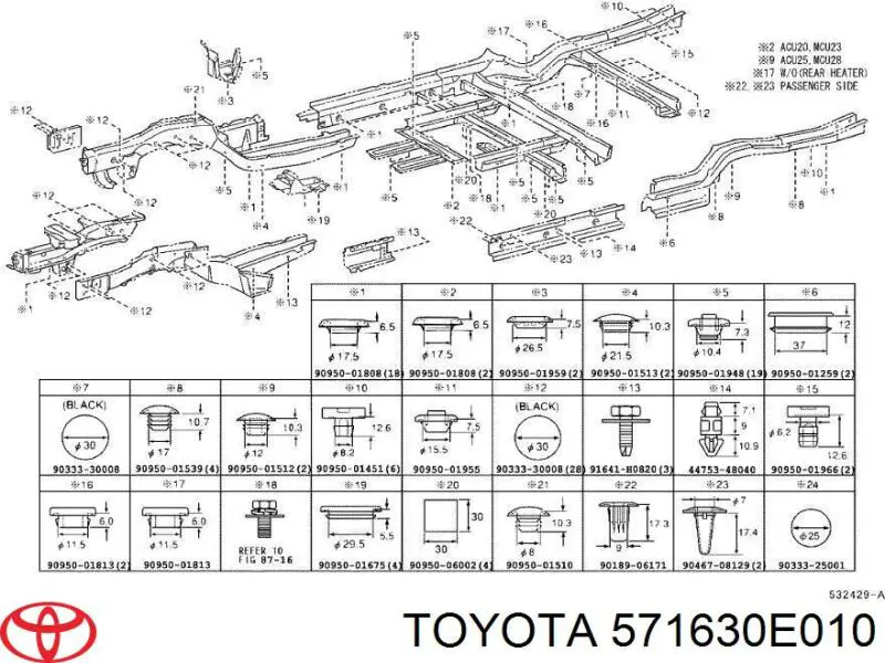 571630E010 Toyota 