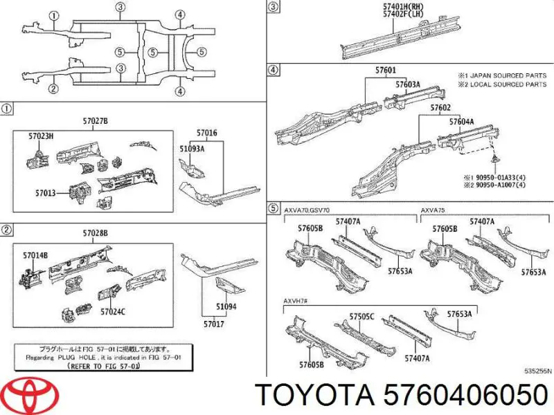  5760406050 Toyota