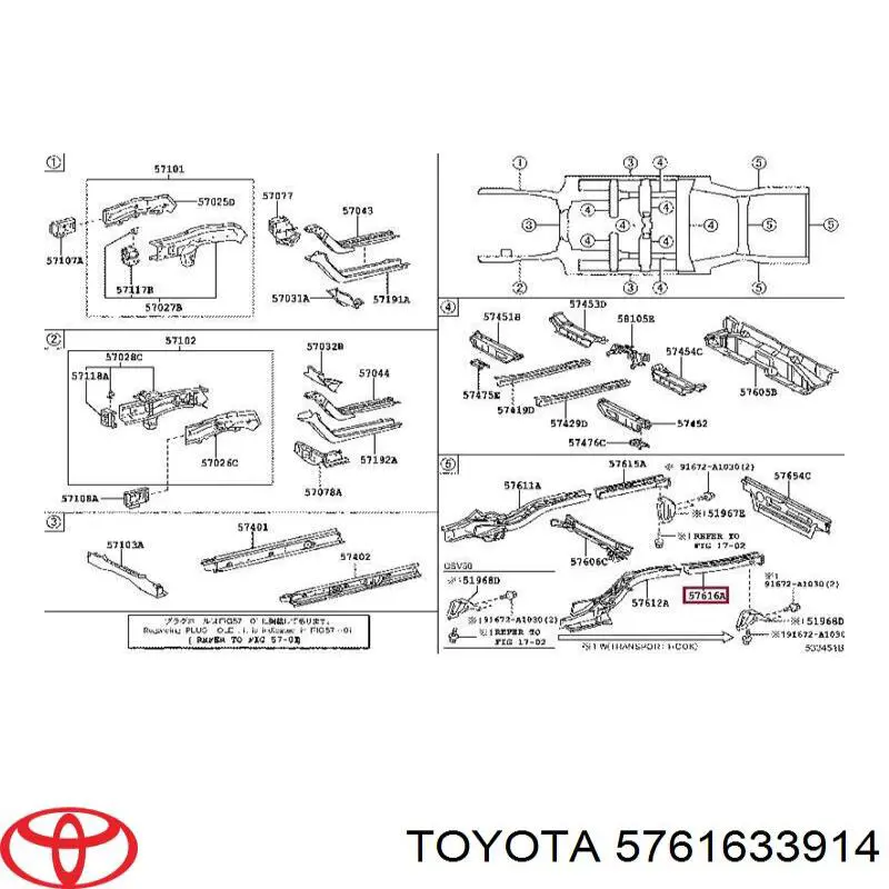 5761633914 Toyota Четверть задняя левая