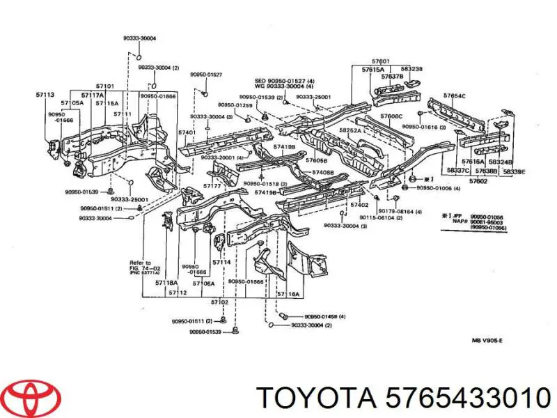 Купить 5765433010 Toyota 
