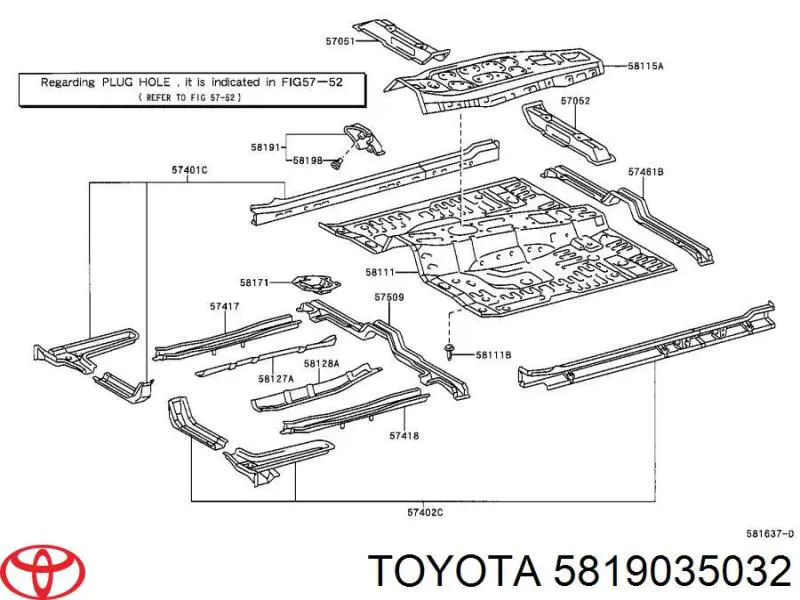 Упор для ног передний на Toyota 4Runner GRN21, UZN21