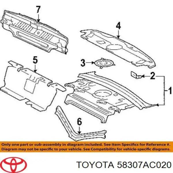 58307AC020 Toyota Панель багажного отсека
