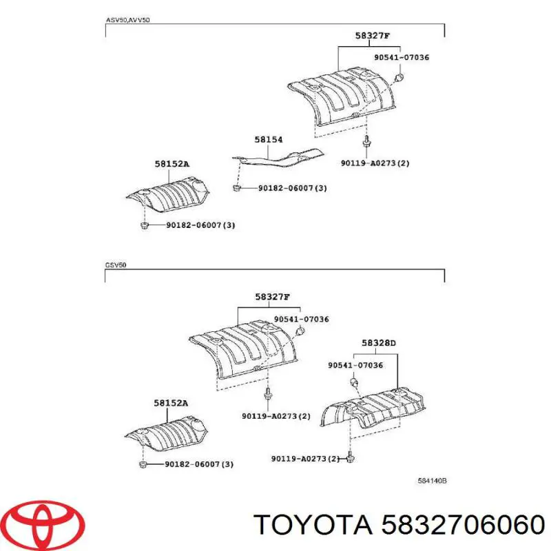  5832706060 Toyota