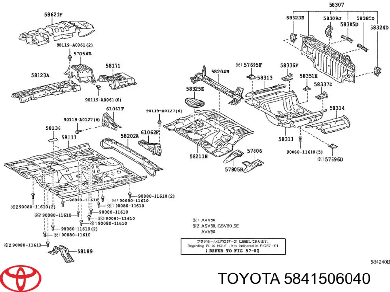  5841506040 Toyota