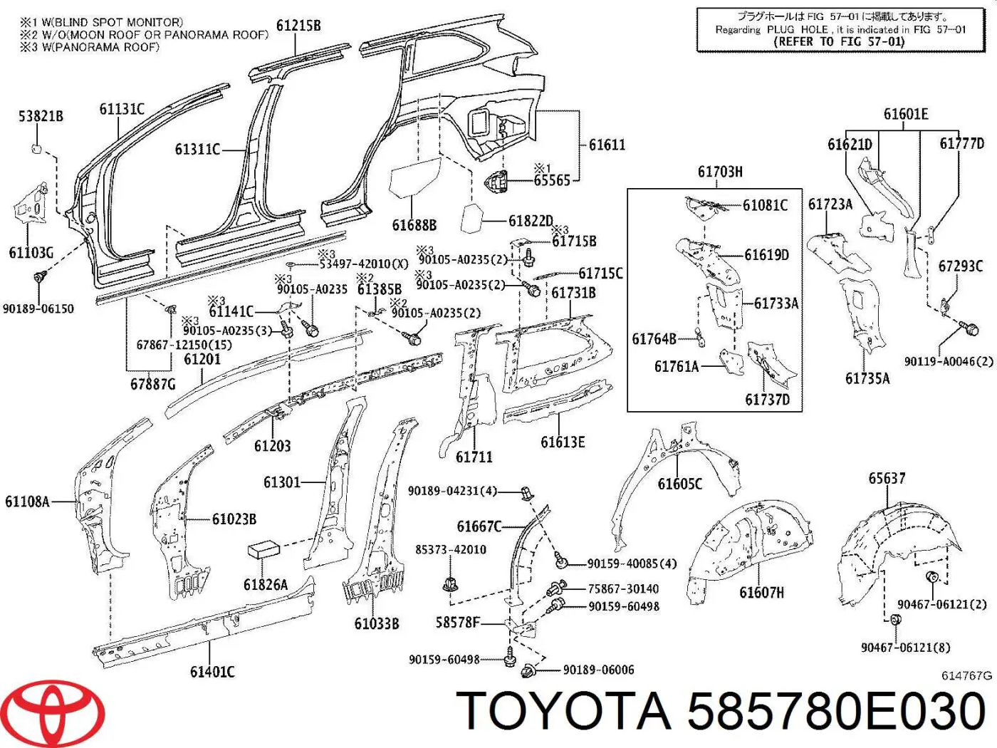  585780E030 Toyota