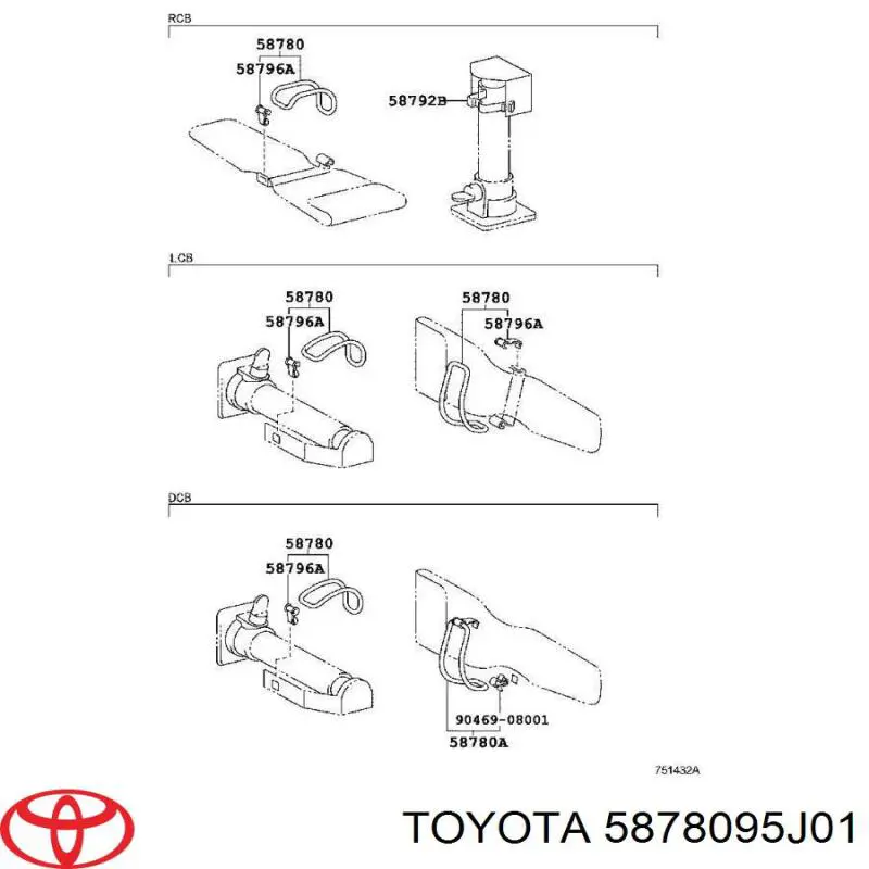  5878095J01 Toyota