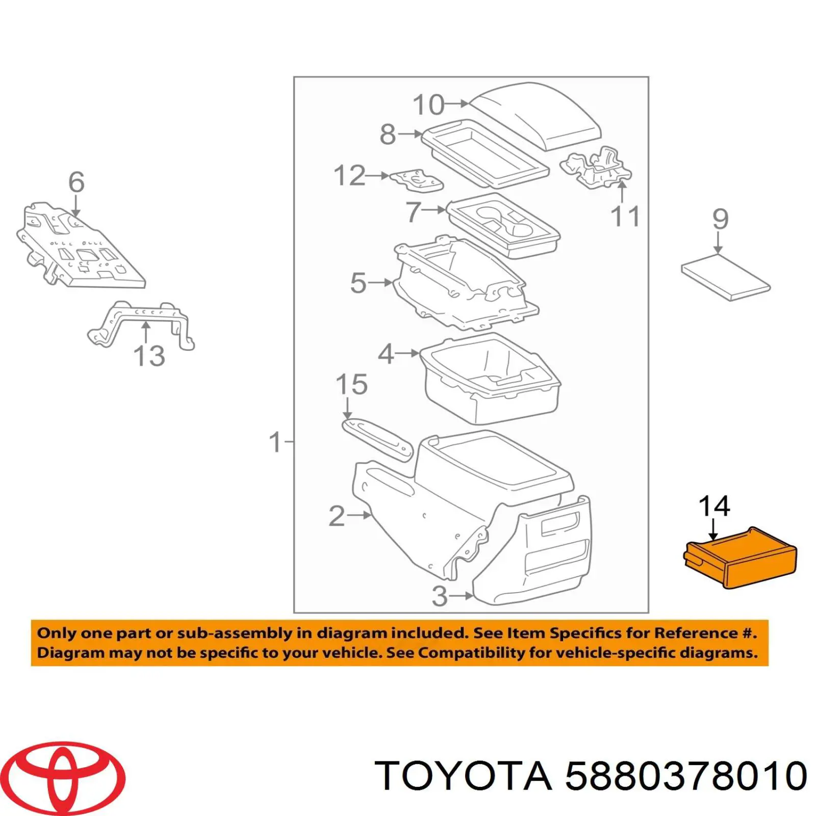  Toyota 5880378010 цена, от 64.05 USD