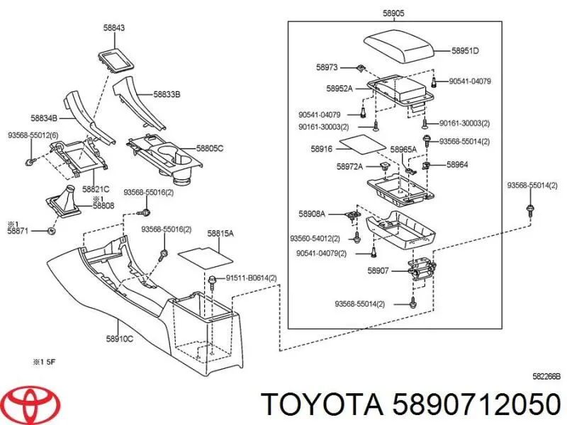 5890712050 Toyota 