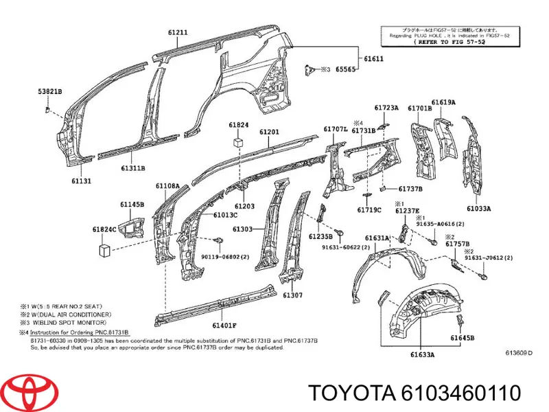 6103460110 Toyota 