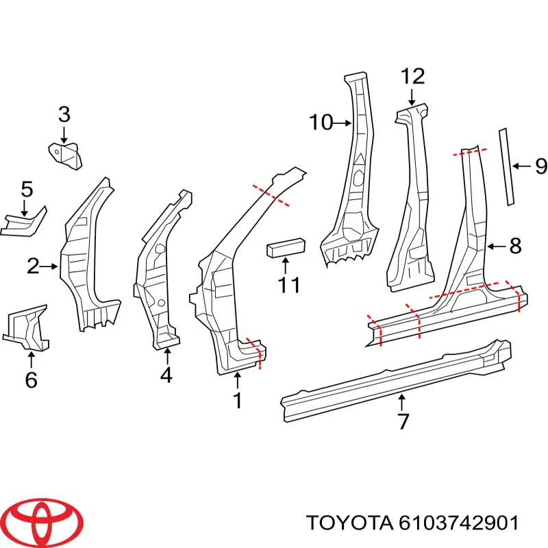  Toyota 6103742901 цена, от  USD