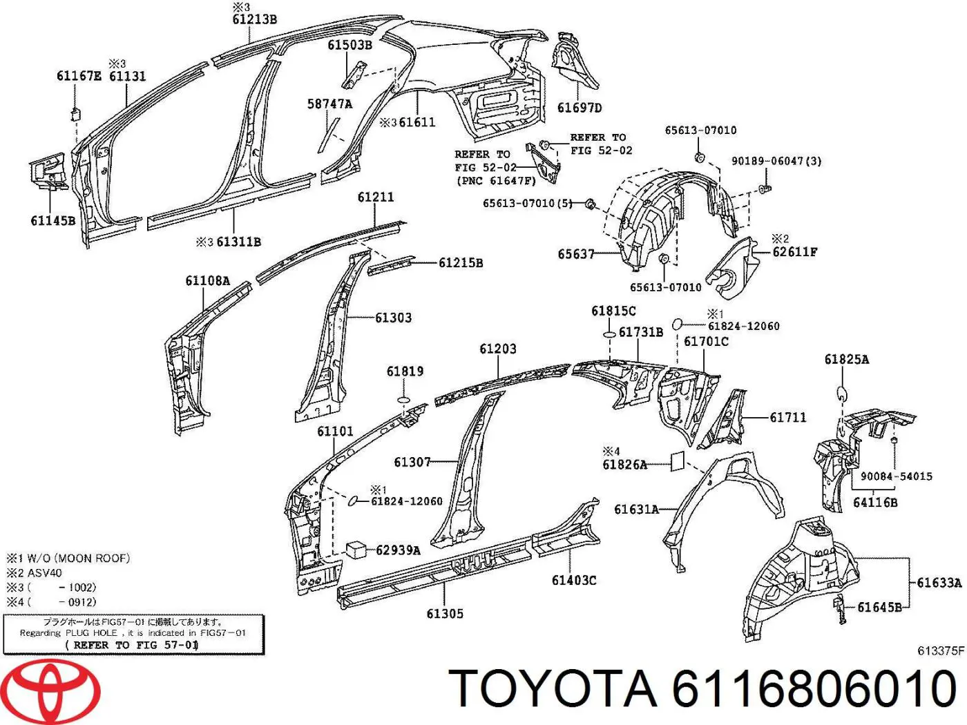  6116806010 Toyota