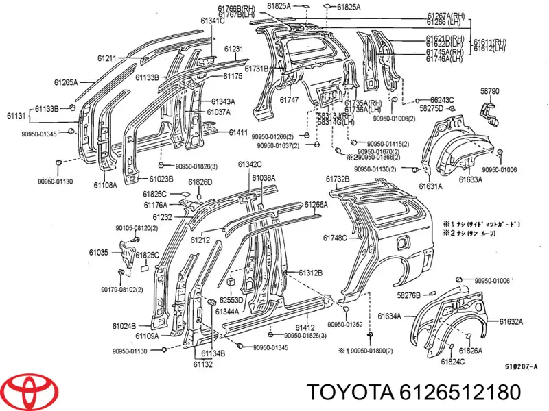  6126512180 Toyota