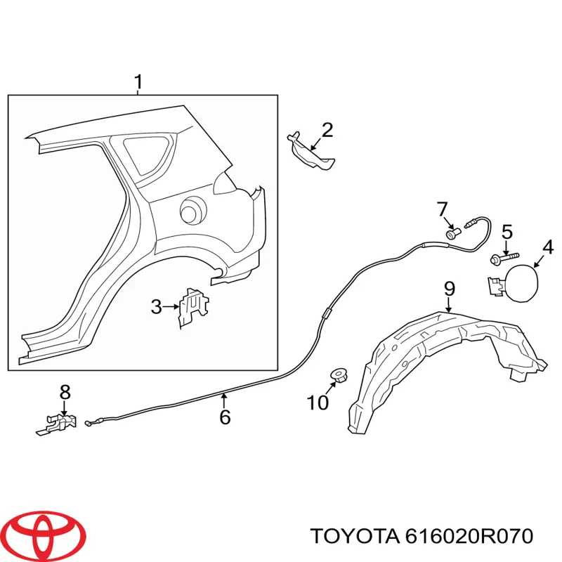 616020R070 Toyota 