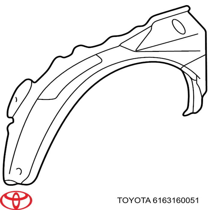 6163160051 Toyota Арка крыла заднего правого
