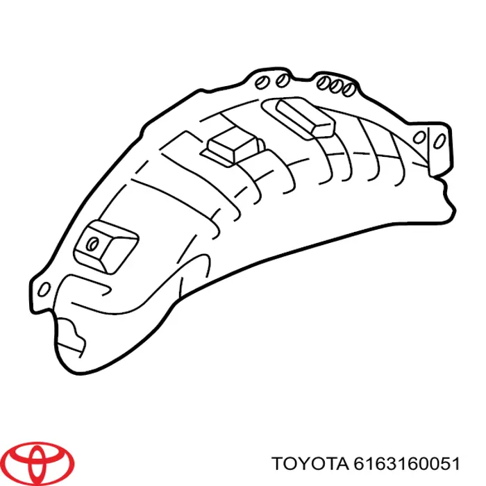 Купить 6163160051 Toyota Арка крыла заднего правого