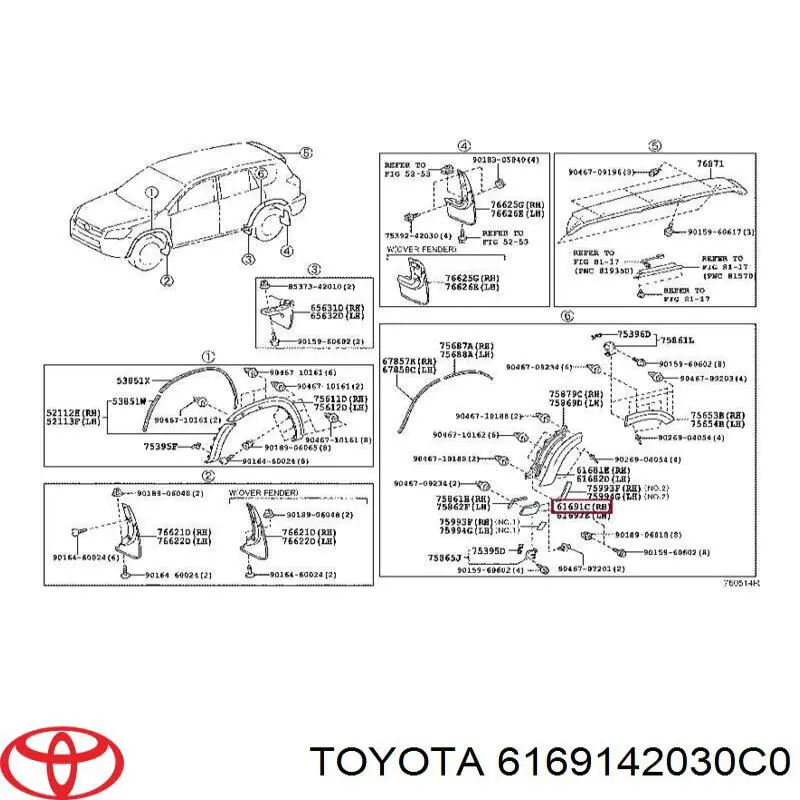 6169142030C0 Toyota 