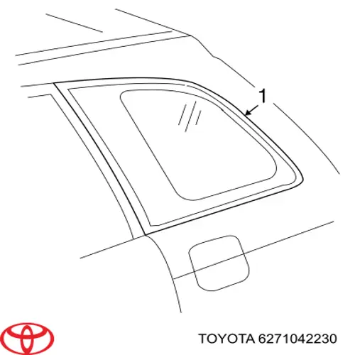Vidro de carroçaria (da seção de bagagem) direito Toyota 6271042230 preço, a partir de 128,34 USD