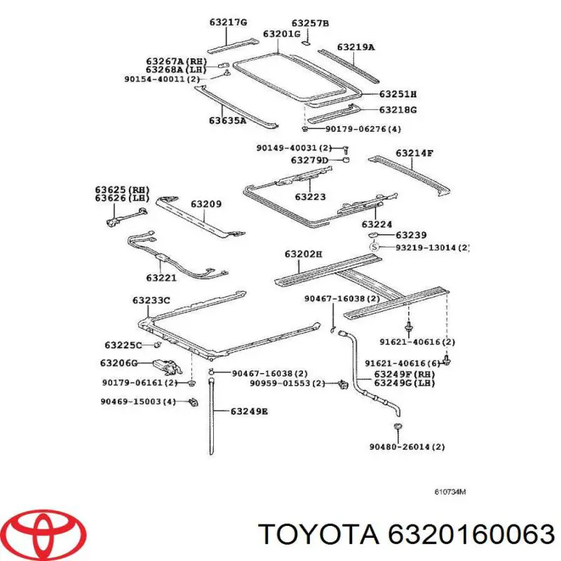  Крышка люка крыши Toyota Land Cruiser 