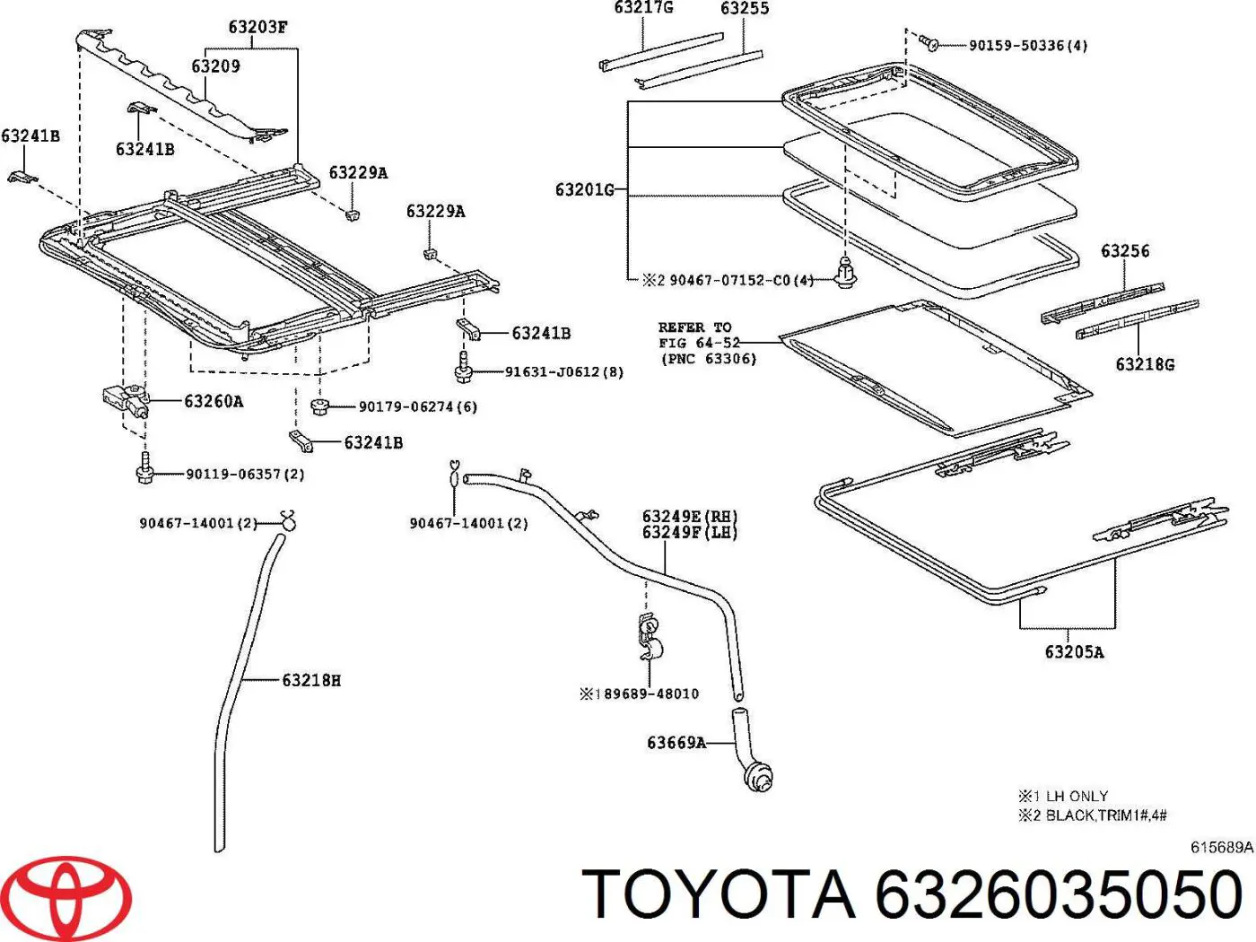 6326035050 Toyota Мотор привода люка