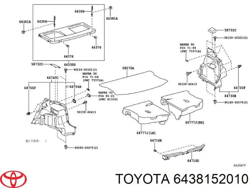 6438152010 Toyota 