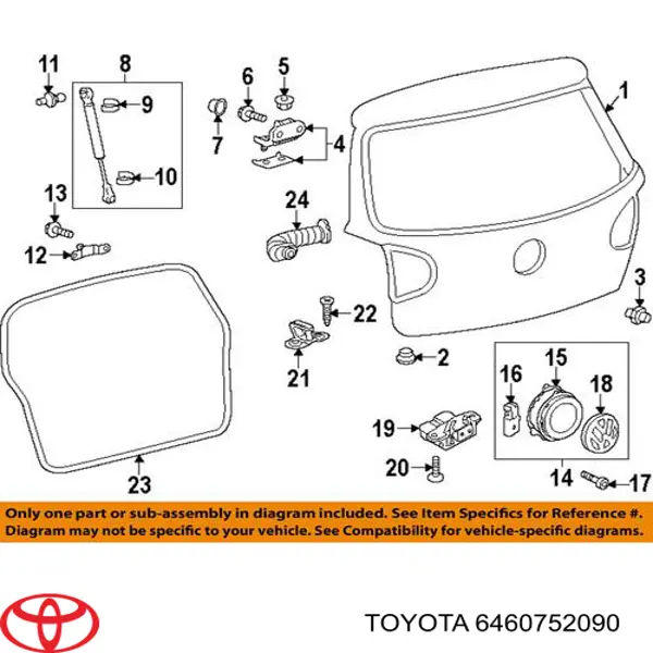 Трос замка багажника Toyota 6460752090 цена, от 17.72 USD