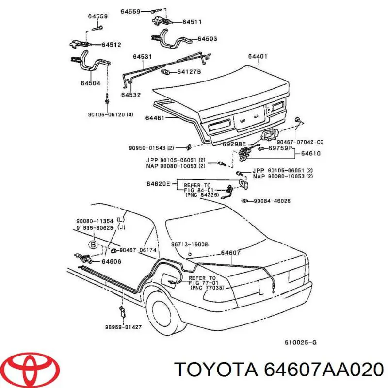  64607AA020 Toyota