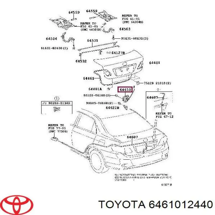 6461012440 Toyota 