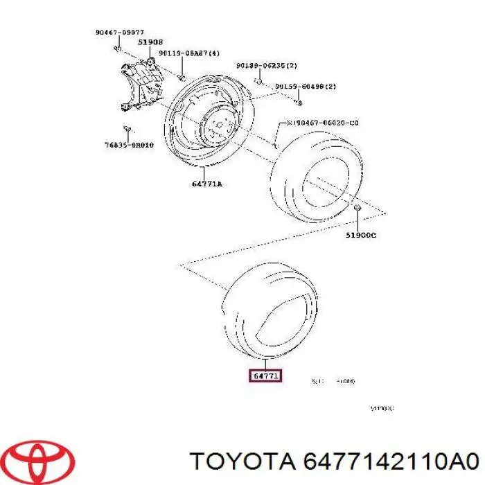  6477142110A0 Toyota