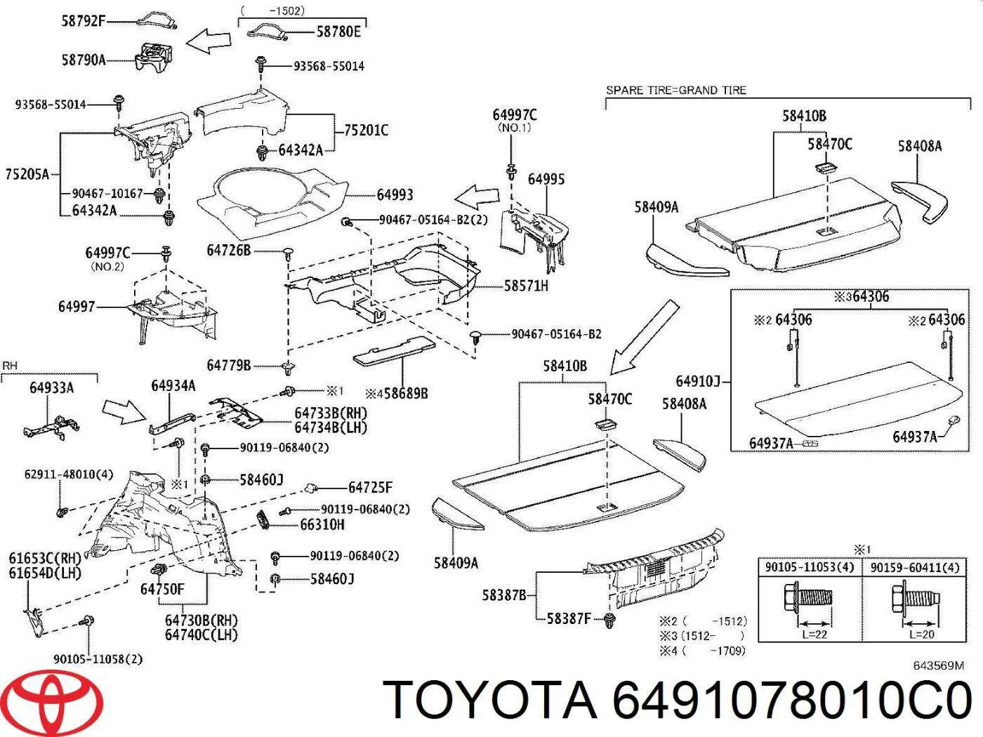  6491078010C0 Toyota