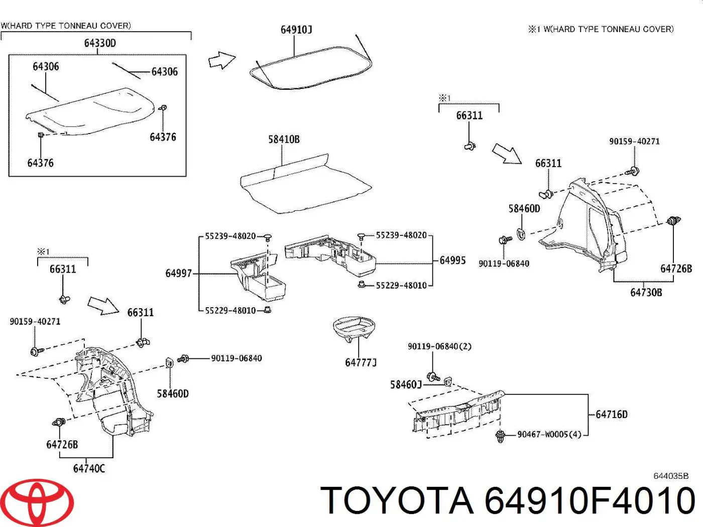  64910F4010 Toyota