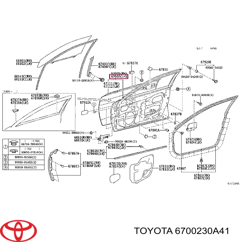 6700230A41 Toyota 