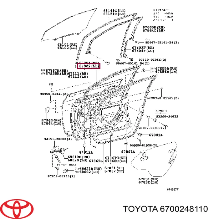 Porta dianteira esquerda Lexus RX 270/350/450H AGL10, GGL15, GYL15