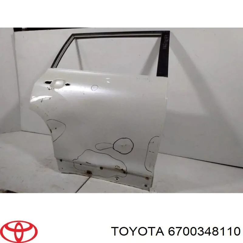 Дверь пассажирская задняя правая Toyota Highlander II внедорожник (U4) (2007 - 2014) цена, от 1441.77 USD