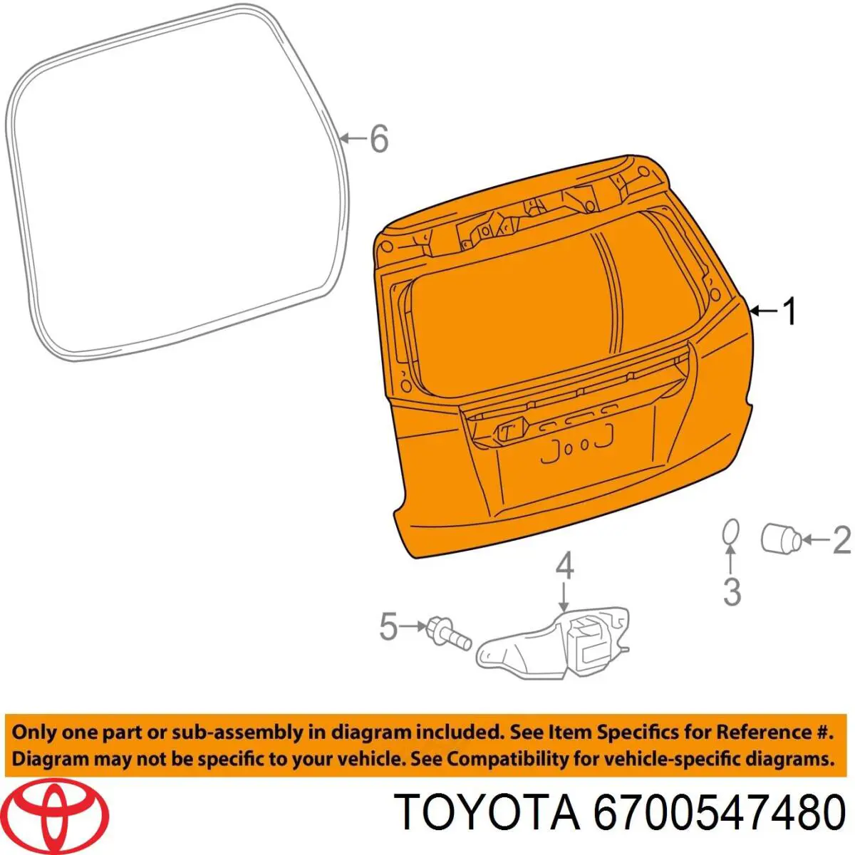 6700547480 Toyota Задняя дверь