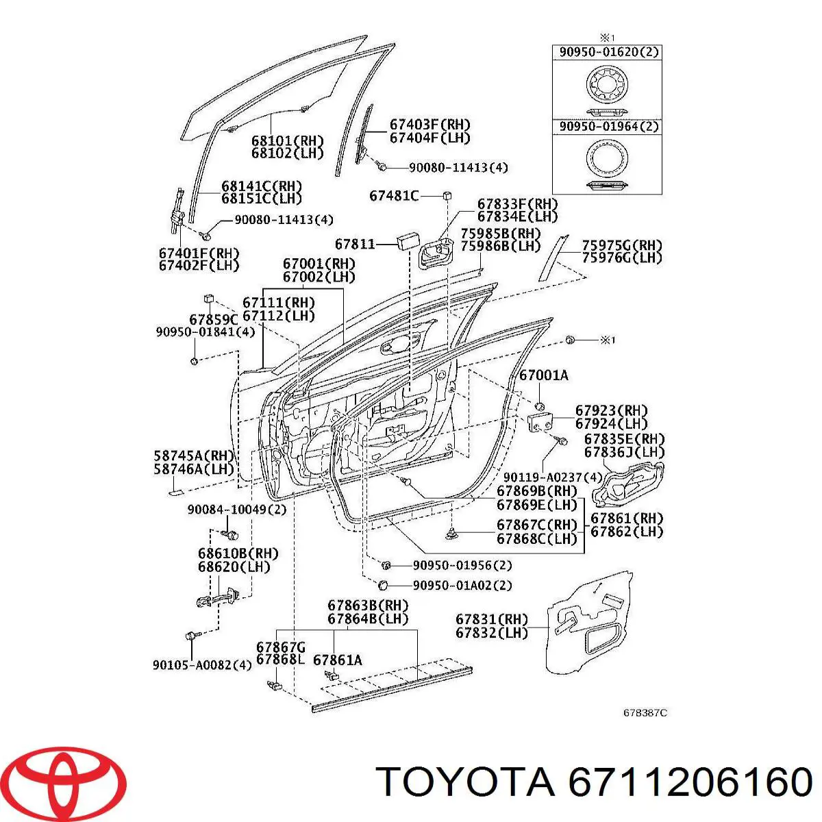 6711206160 Toyota