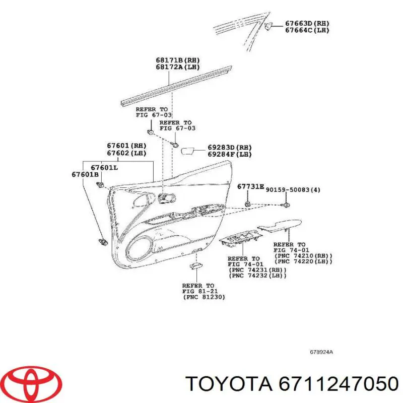  6711247050 Toyota