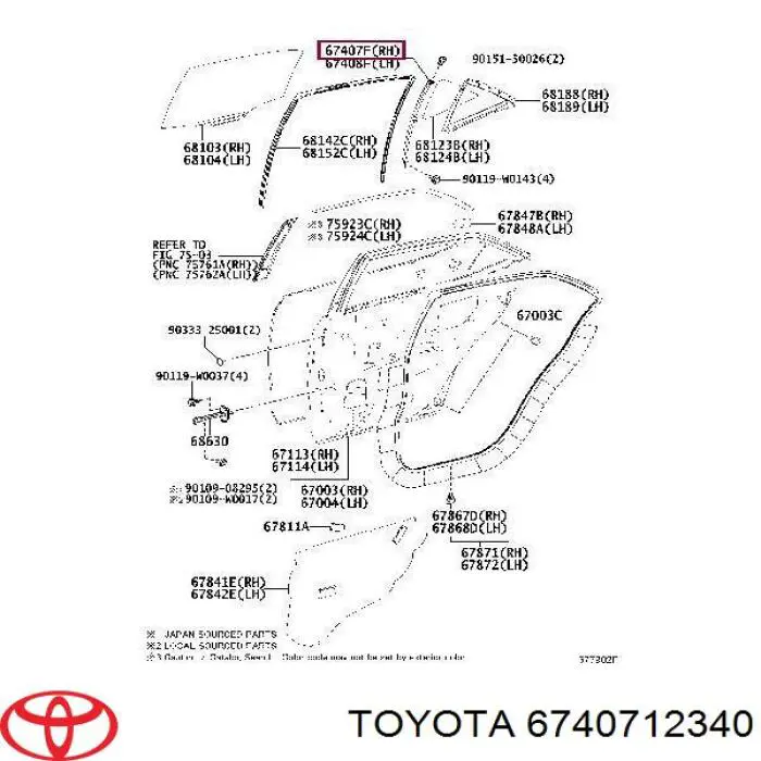 6740712340 Toyota 