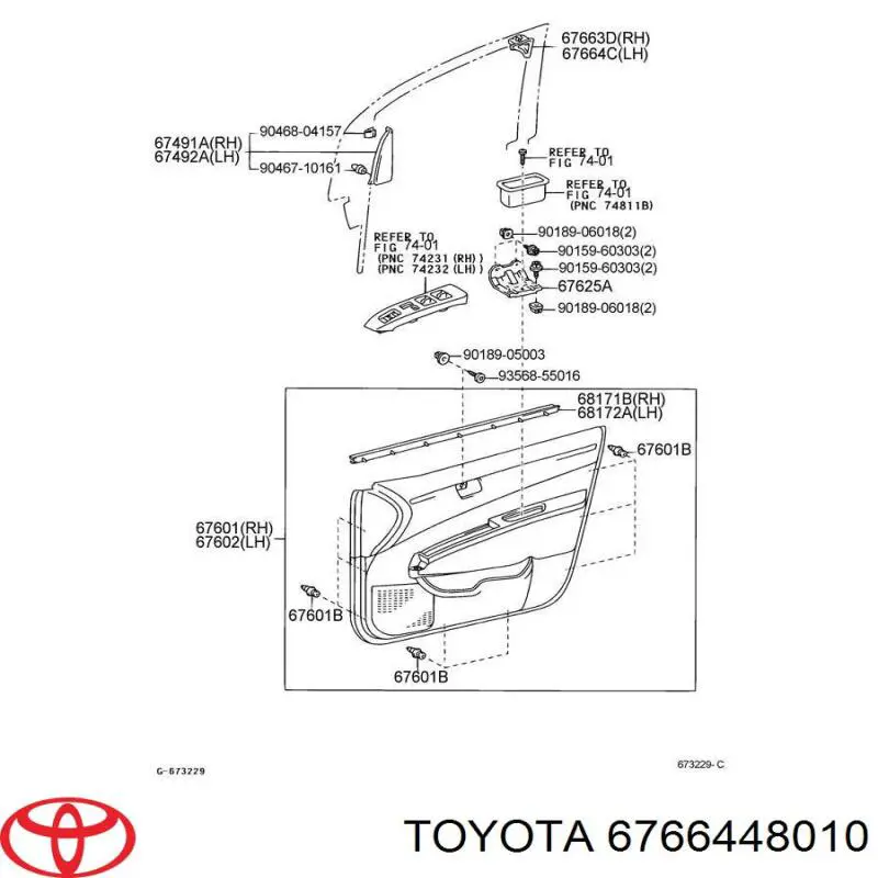 6766448010 Toyota 