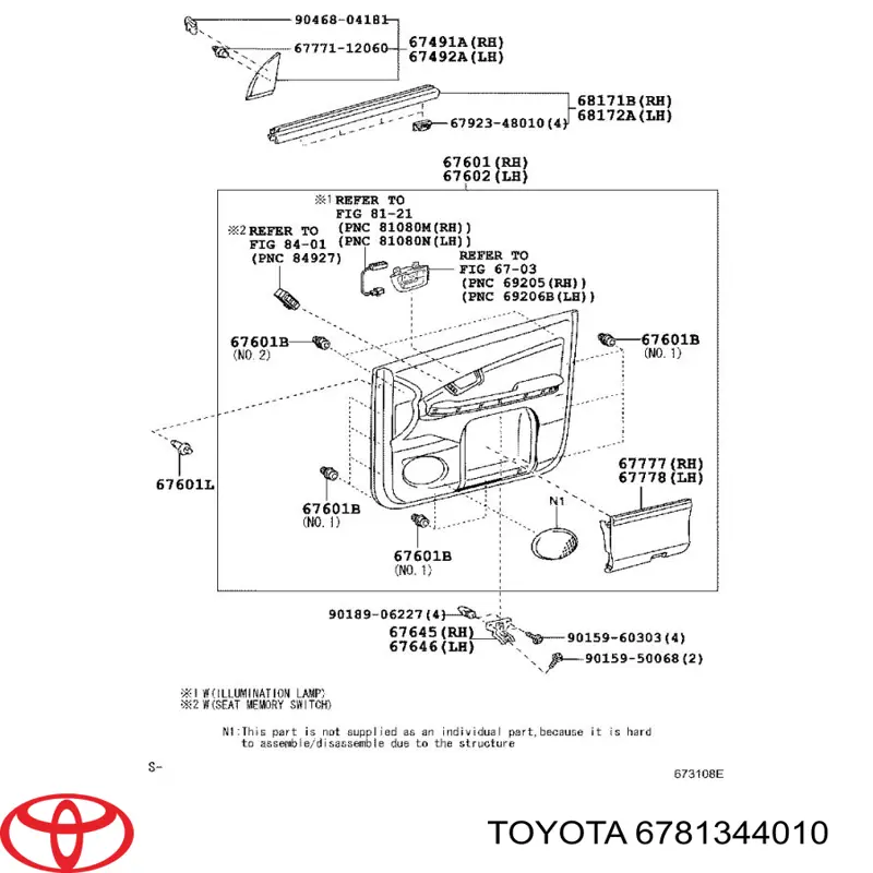  Toyota 6781344010 цена, от 49.98 USD