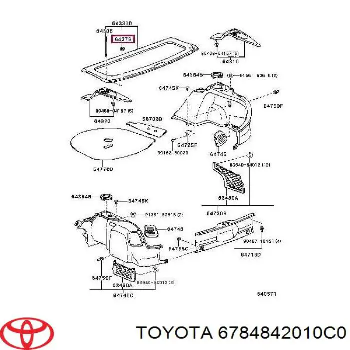 Toyota 6784842010C0 цена, от 22.80 USD
