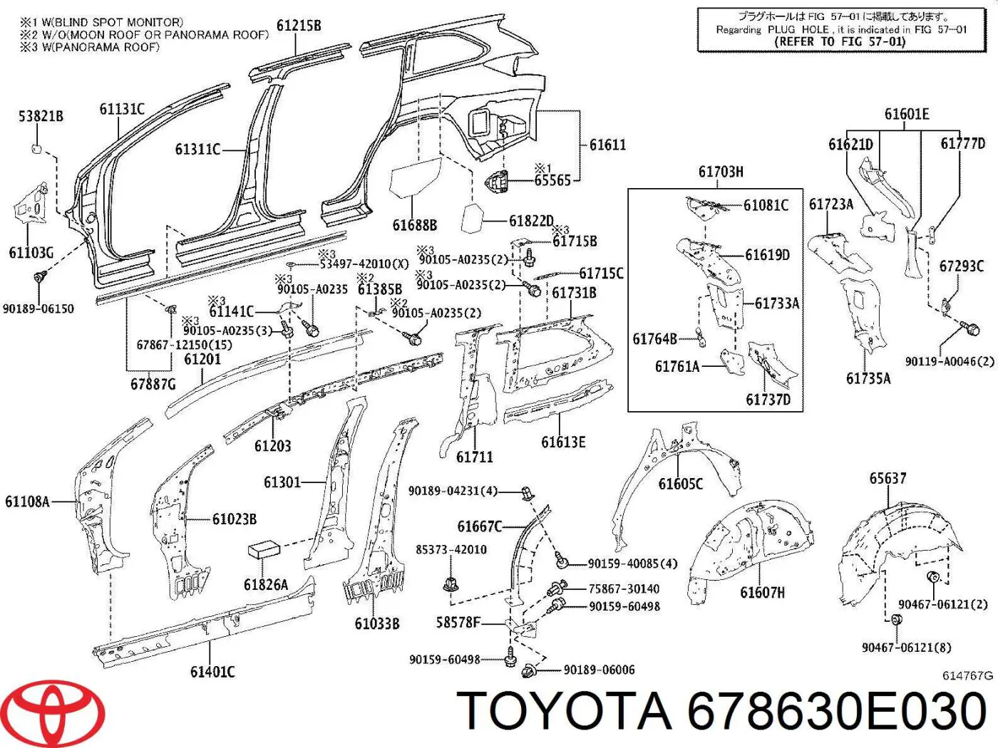 678630E030 Toyota 