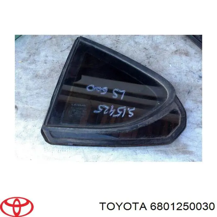 6801250030 Toyota Стекло-форточка двери, задней, левой